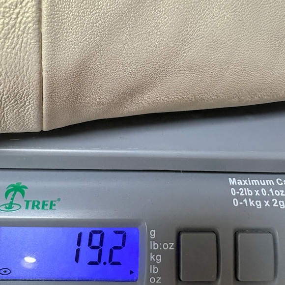 pants EXPRESS leather S iridescent pearl straight leg mid rise neutral elegant - Picture 17 of 17